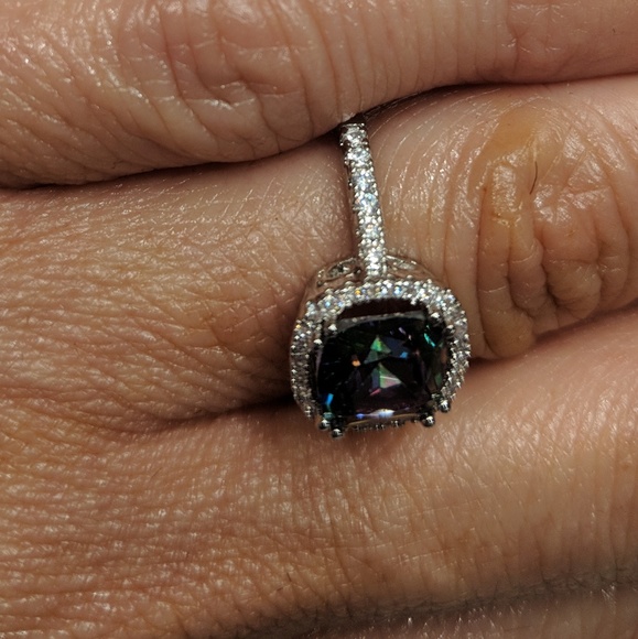 Mystic topaz cz ring - Picture 2 of 7